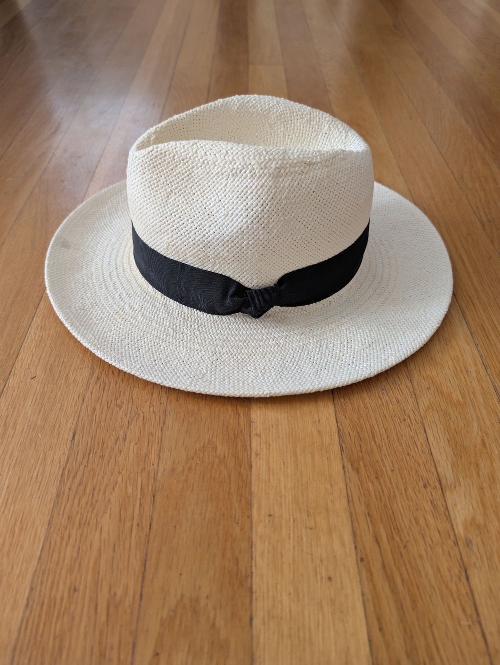 Nordstrom Cream Straw Sun Hat with White Trim